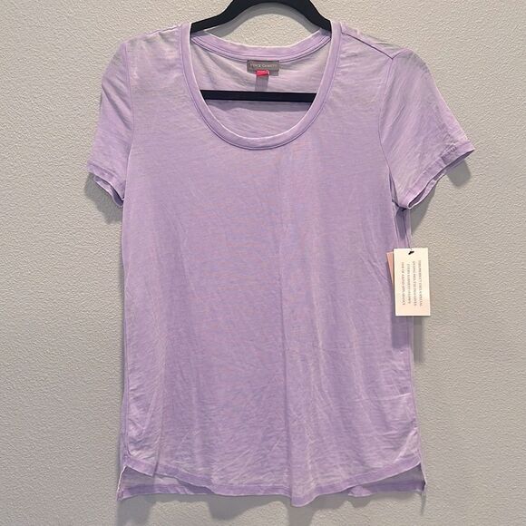 Vince Camuto Purple Butnout Tee‎ NWT Sz XS - Picture 1 of 5